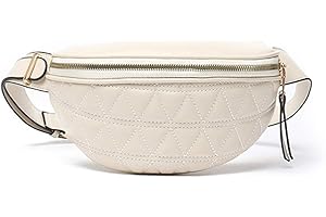 ANPTER Fashion Waist Packs for Women Fanny Packs Quilted Belt Bag Festival Bum Bags Crossbody Waist Purse for Sports Workout Traveling Running Casual(Women Fanny Pack for Beige)