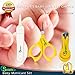 SAMRO Baby Nail Clippers Set Safety Versatile Unisex Grooming Nursery & Healthcare Kit Manicure for Babies,Infants,Toddlers Shower Gift (Yellow)