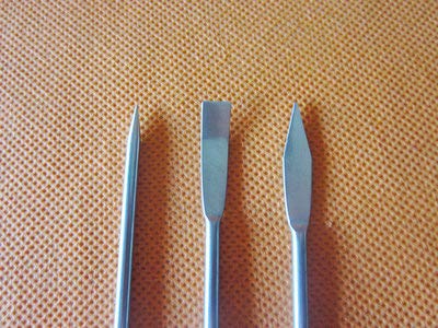 LabZhang 4 Count Micro Spatula/Lab Scoop, Reagent Laboratory Mixing Spatula 8.66 Inch Long Sampling Spoon Stainless Steel