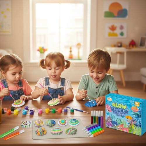 ROMA KITS Shell Set for Painting and Decorating, Craft Kit, Children 5+