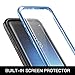 YOUMAKER Galaxy S9+ Plus Case, Crystal Clear with Built-in Screen Protector Full-Body Heavy Duty Protection Slim Fit Shockproof Case Cover for Samsung Galaxy S9 Plus (2018) - Clear/Blue/Black