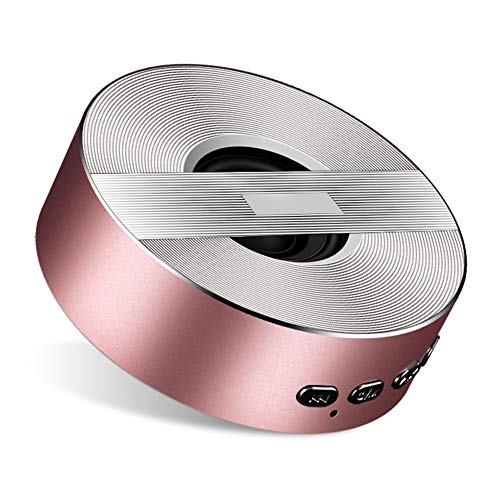 Enceinte Bluetooth sans Fil Portable Mini A5 Full HD Bluetooth sans Fil pour Lecteur MP3, téléphone Portable, Tablette, Bouton Tactile Free Size Rose Gold