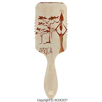 Buy Air Cushion Comb No Knot Anti Static Vintage Africa Themed