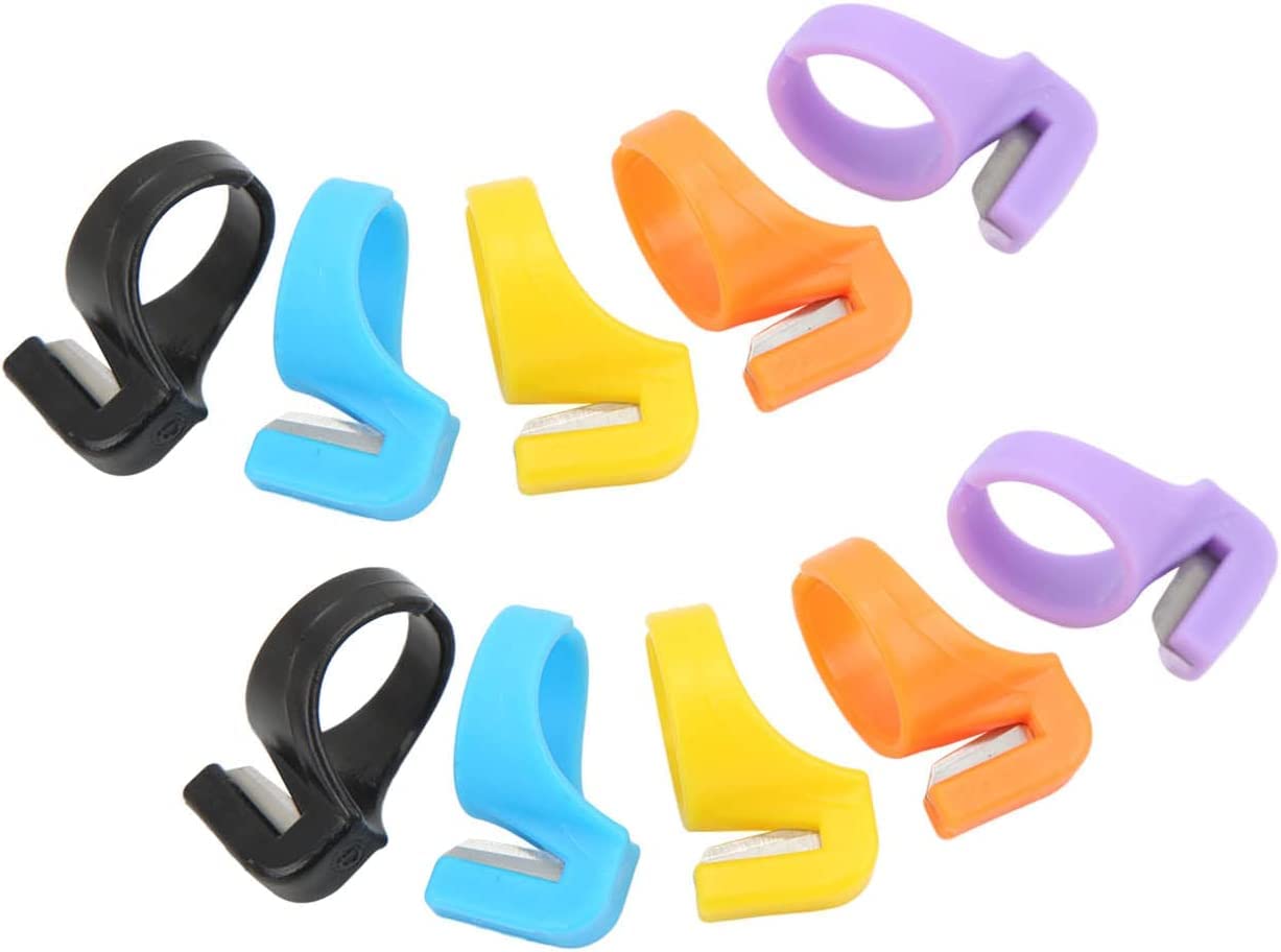XINL Thread Cutter Ring, 10PCS Plastic Thimble Sewing Rings Yarn Cutters Finger Ring Thread Cutting Tool for Sewing, Knitting, Crafting, Sewing Accessories