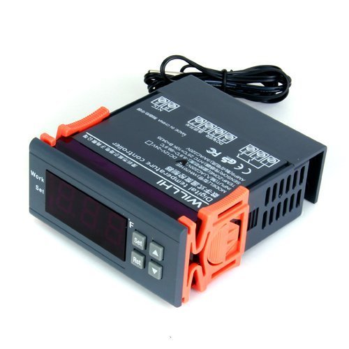 NAMVO 220V Digital Thermostat Temperature Controller AC 5A -9.9~99.9 deg C F Refrigerator Aquarium