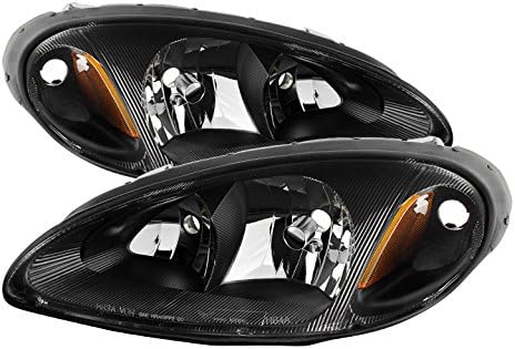 Amazon Com Chrysler Pt Cruiser Crystal Headlights Black Housing With Clear Lens Automotive