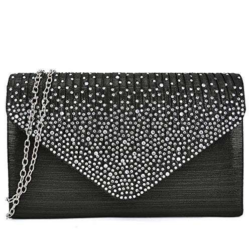 Vani Bags. Dasein Ladies Frosted Satin Evening Clutch Purse Bag