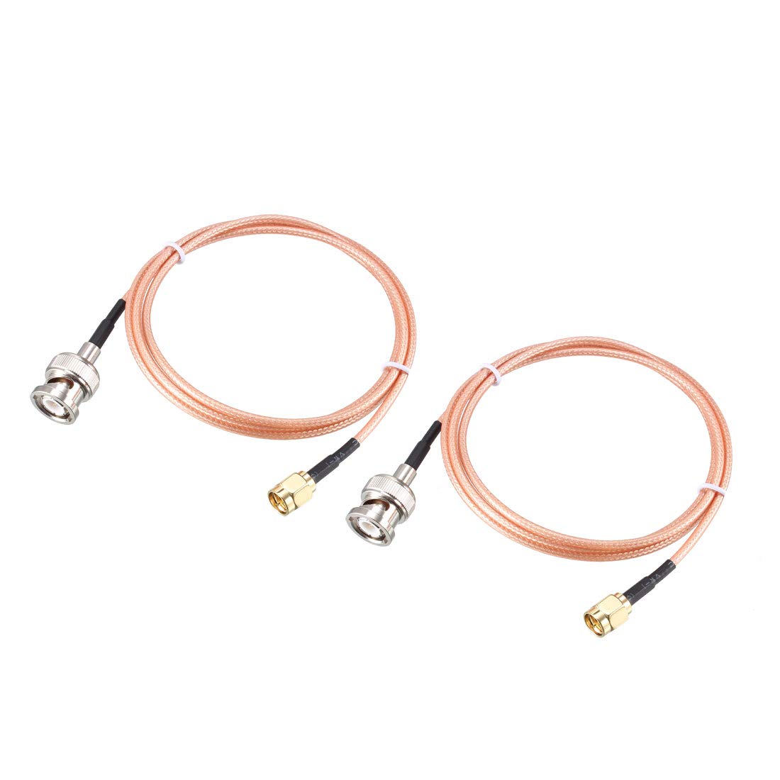 sourcing map RG316 Coaxial Cable with BNC Male to SMA Male Connectors 50 Ohm 3 Ft 2pcs