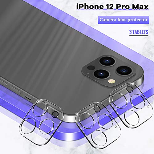 [3 Pack] UniqueMe Camera Lens Protector Compatible with iPhone 12 Pro Max 6.7 inch Screen