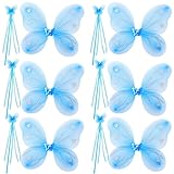 kilofly 6 Sets Princess Party Favor Jewelry Fairy Costume Dress up Role Play
