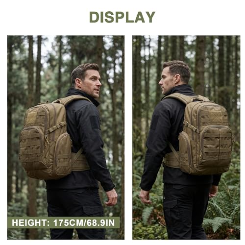 Mardingtop 25L/40L Taktischer Rucksack Herren Wanderrucksack mit MOLLE-System Militär Rucksack, Tactical Backpack für Assault Wandern Reisen Outdoor Arbeit 10
