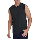 Wihion Men's Sleeveless Gym Tank Tops with Pocket Workout Bodybuilding Muscle T Shirts