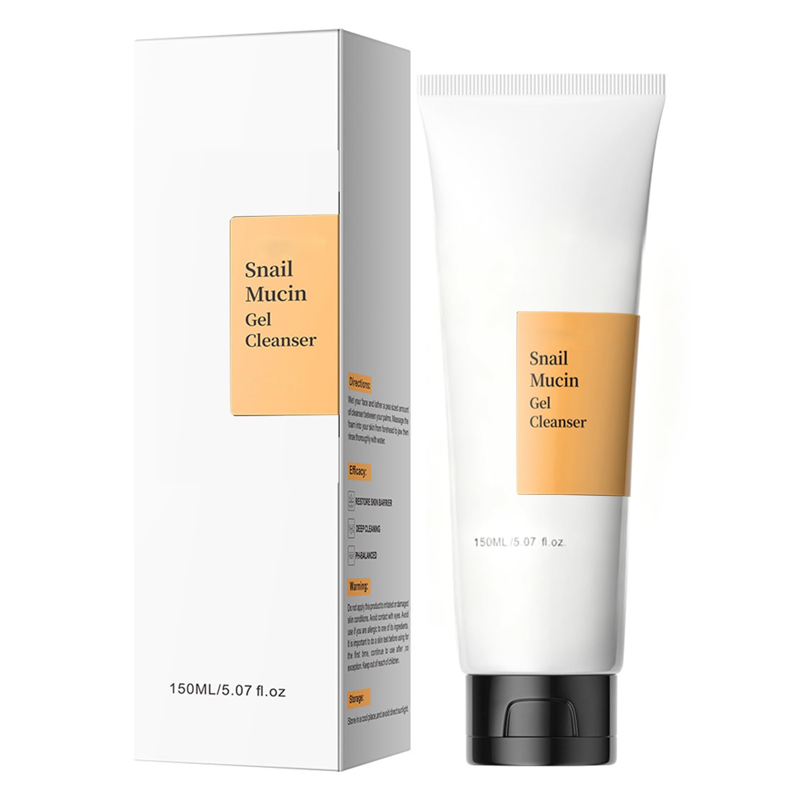 Snail Mucin Facial Cleanser - Face Wash for Women Men - Hydrating Face Cleanser - Travel Size Cream Cleanser Fine Foam Deep Pore Cleansing Moisture Locking for Dry & Oil Skin Care
