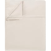 100% Egyptian Cotton Flat Sheet King, 1 Piece King Flat Sheet Only, Ivory | 800 TC Cotton Flat Sheets, Sateen Weave King Top Sheets Only, Super Soft Flat Sheet King Size, Luxurious Bed Sheet