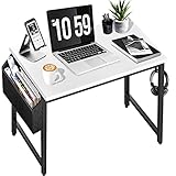 Small Computer Desk for Bedroom White Modern