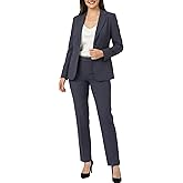 Marycrafts Women's 2 Buttons Business Blazer Pant Suit Set for Work
