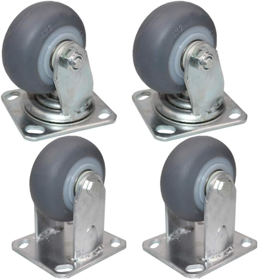 Combinación de 4 ruedas, ruedas universales pesadas con frenos, ruedas