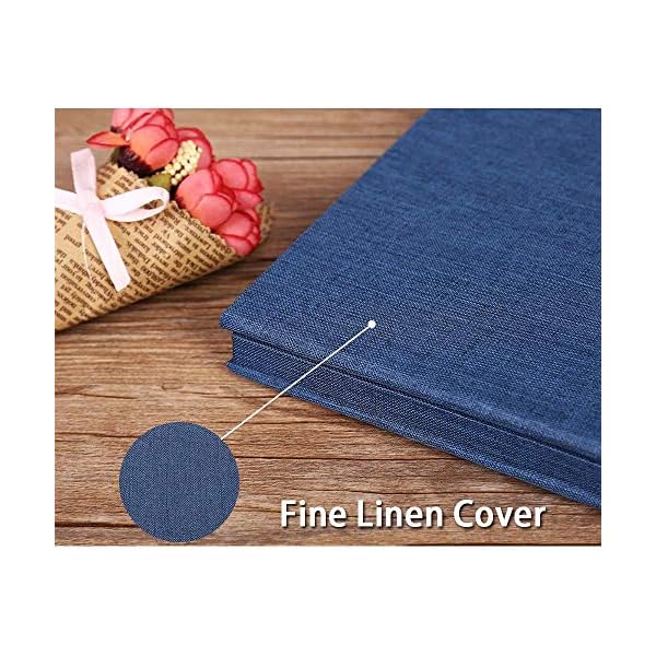 Yopih Selbstklebende 10x15 Fotoalbum Einkleben und zum Selbstgestalten Groß leinen Photoalbum mit 40 weißen Seiten, Hochzeit Jahrestag Geburtstag Geschenke, mit einem Kugelschreiber, 33x32cm – Bild 5