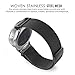 Gear S2 Watch Band, MoKo Milanese Loop Stainless Steel Mesh Bracelet Smart Watch Strap + Connector for Samsung Gear S2 SM-R720 & SM-R730 Smart Watch (NOT FIT Gear S2 SM-R735), BLACK