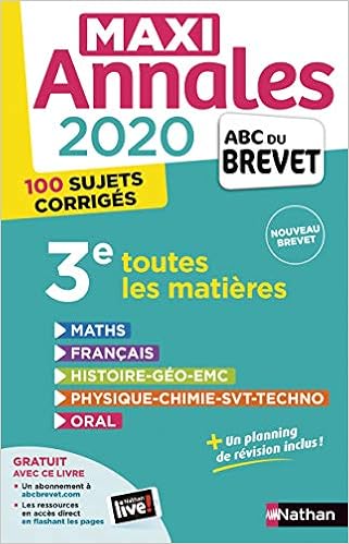 Amazon Fr Maxi Annales Abc Du Brevet 2020 Collectif Collectif Livres
