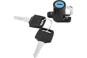 Motorcycle Helmet Lock, Aluminum Alloy Safety Lock, Universal for Motorbike and Bike, with 2 Keys Set