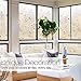 rabbitgoo Window Privacy Film, Frosted Glass Window Film, Stained Glass Removable Decorative Privacy Sticker, Non Adhesive UV Blocking Front Door Covering for Home, 3D Autumn Leaf, 35.4