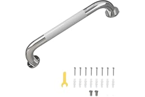 BVTOURA 12 Inch Stainless Steel Shower & Bathtub Grab Bar, Anti-Slip Safety Handle with Knurled Grip, Heavy-Duty Wall-Mounted