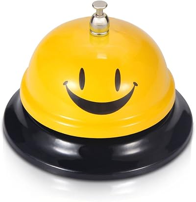 Comsmart Call Bell Service Bell for Restaurant Hotel Yellow 3.35 Inch