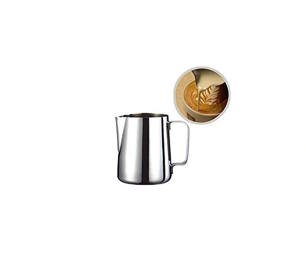 Depory Stainless Steel Milk Jug Pull Flower Cup Cafe Cup of Milk Foam, 1pcs 150ML INOX Pot Argent, 150ml