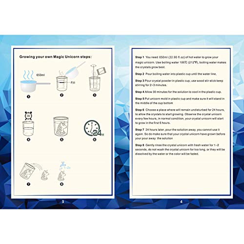 NSKER Science Kids Unicorn Crystal Kit Easy DIY Stem Toys Lab Experiment Results, A Great Educational Gift with Crystal Unicorn for Kids & Teens, Boys & Girls Age 6+ (Pink)