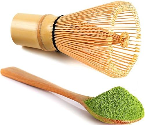 uVernal Matcha Whisk &amp; Tea Spoon Natural Bamboo Matcha Green Tea Powder Bamboo Whisk (Chasen) for Preparing Matcha