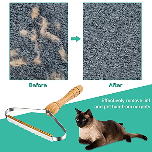 Portable Lint Remover (2 Pack) Pet Hair Remover, Dog Hair Remover Lint Cleaner Pro Lint Roller Lint Shaver Clean Tool, for Carpets, Car Mats, Blanket, Clothes, Furniture