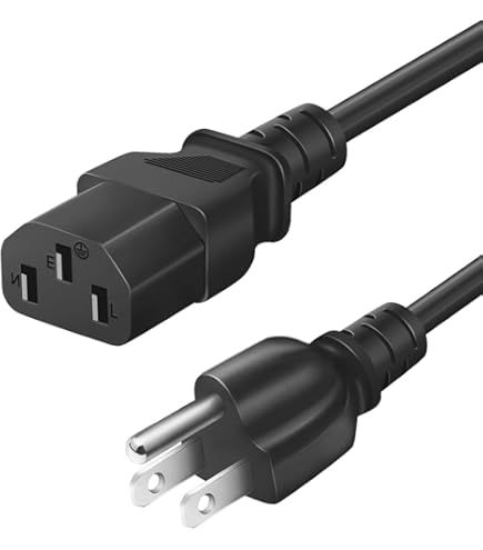 Amazon.com: Replacement 6ft Notched Plug 3 Prong AC Power