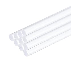 MECCANIXITY 10pcs Acrylic Round Rods 5/32" x