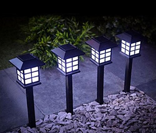 Sogrand Solar Lights Outdoor Pathway Decorative Garden Stake Light Upgraded Warm White LED Brgiht Decorations Stakes Walkway Lamp for Patio Outside Landscape Driveway Path Yard 8Pack