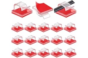 100pcs Clear Plastic Christmas Light Clips - Adhesive Wire Organizers for Outdoor String Lights, Fairy Lights, and Wall Cable