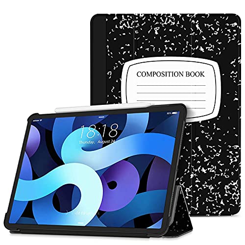 TNP iPad Air 4 Case for iPad Air 4th Generation 2020 Model - 10.9 inch, Thin and Lightweight Protective Case, iPad Air Case with Auto Sleep/Wake Function, PU Leather Cover, Composition Book