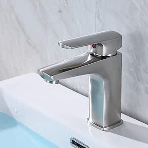 Mercury_Group, llave de agua para lavabo de baño de níquel cepillado y