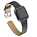 bayite leather bands for Fitbit Versa, Slim Genuine Leather Strap Replacement Accessories Fitness Classic Wristband for Versa Bands Women Men