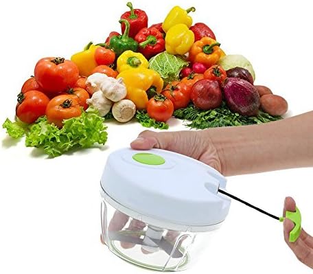 Heofean Manual Minced Food Machine Multi-function Vegetable Cutting Mince Tool - 5 in 1 Chopper, Press, Slicer, Shredder and Juicer