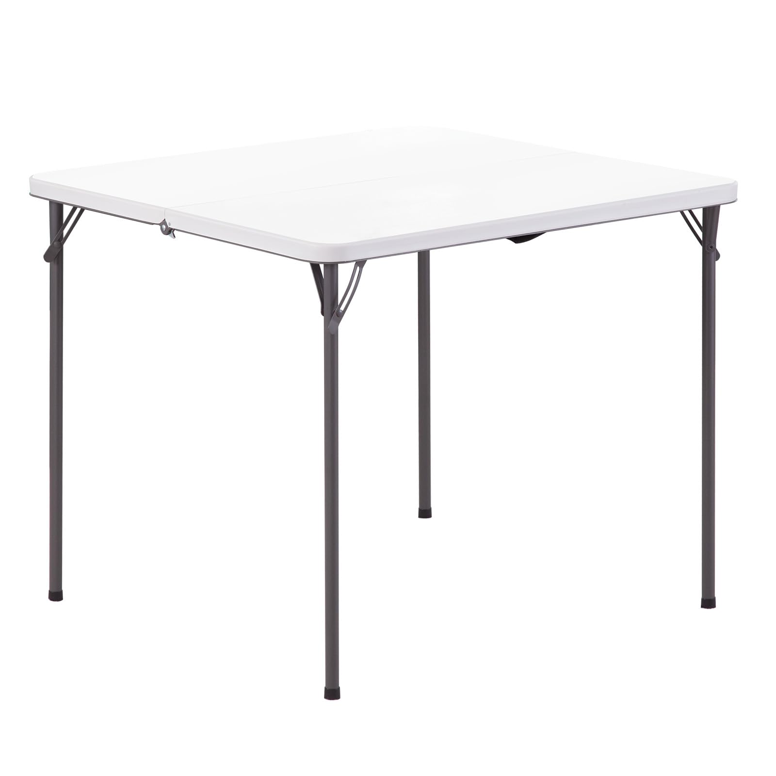 Photo 1 of **SCRATCHES. DIRT**FROASISPRO 34" Square Plastic Folding Table with Handle - 330lb Capacity, Portable Indoor/Outdoor Commercial Table for Picnics, Camping, Parties - White