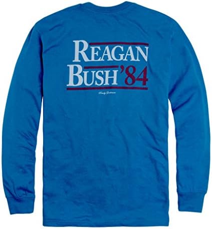 Rowdy Gentelman - Reagan Bush '84 long Sleeve Pocket Tee - Large