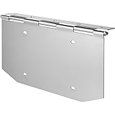 Blulu Heavy Duty Aluminum Angled License Plate Holder with Adjustable Hinge Rust Resistant 15 x 7 Inch Flip up License Plate Bracket Flipper Frames, Metal Construction for Truck Trailer Classic Car