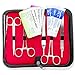 Suture Practice Kit for Suturing Training: Advanced 30 Piece Suture Kit with Large Pre-Cut Silicone Wound Suture Pad, Suturing Tools, 4 Types Threads & Storage Case - Medical Training Surgical Sutures