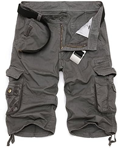 ZOOB MILEY Men's Cargo Shorts Pluse Size Multi-Pocket Grey Tag 31