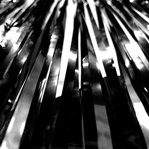 Colorful foil fringe curtains for birthday party decorations priced at $14.99.