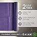 Gaiam Yoga Mat Folding Travel Fitness & Exercise Mat | Foldable Yoga Mat for All Types of Yoga, Pilates & Floor Workouts, Grape Mandala, 2mmthumb 2