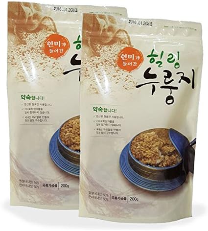 GLMORE Tasty Scorched Brown Rice Chip, Healing Nurungji Crust of Overcooked Rice, Size: 200 Grams, Pack of 2