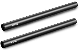 SmallRig 12 Inches (30 cm) Aluminum Alloy 15mm Rod with M12 Female Thread, Pack of 2 – 1053