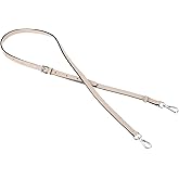 uxcell Genuine Leather Bag Strap Replacement Adjustable Crossbody Bag Straps, 37.4-45.3 Inch Purse Strap for Shoulder Bag Handbag Purse, Pink, Silver Buckle
